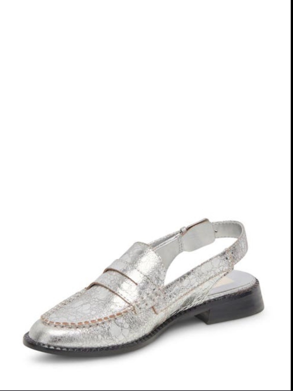 Dolce Vita Hardi slingback loafers | silver crackled | Size 8.5